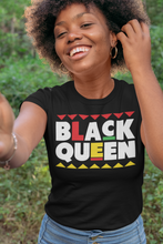 Load image into Gallery viewer, T Street Avenue Apparel Black Queen Short- Sleeve Tee