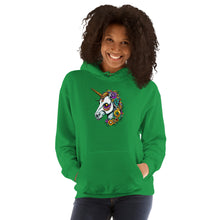 Load image into Gallery viewer, Day of The Dead Unicorn Unisex Hoodie
