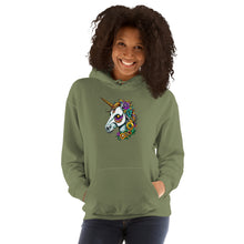 Load image into Gallery viewer, Day of The Dead Unicorn Unisex Hoodie
