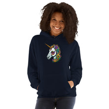 Load image into Gallery viewer, Day of The Dead Unicorn Unisex Hoodie
