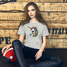 Load image into Gallery viewer, Day of The Dead Unicorn Unisex t-shirt
