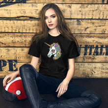 Load image into Gallery viewer, Day of The Dead Unicorn Unisex t-shirt

