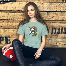 Load image into Gallery viewer, Day of The Dead Unicorn Unisex t-shirt
