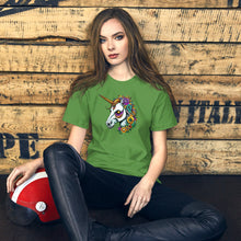 Load image into Gallery viewer, Day of The Dead Unicorn Unisex t-shirt
