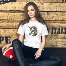 Load image into Gallery viewer, Day of The Dead Unicorn Unisex t-shirt

