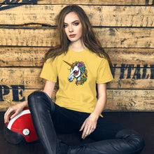 Load image into Gallery viewer, Day of The Dead Unicorn Unisex t-shirt
