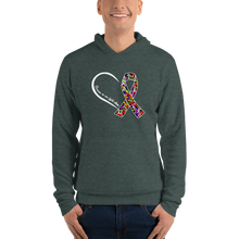 Load image into Gallery viewer, T Street Avenue Apparel Cancer and Autism Heart Hoodie
