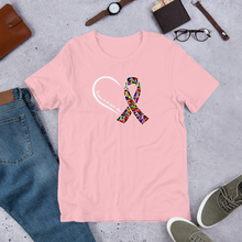 Load image into Gallery viewer, T Street Avenue Apparel Cancer and Autism Heart Short-Sleeve Tee
